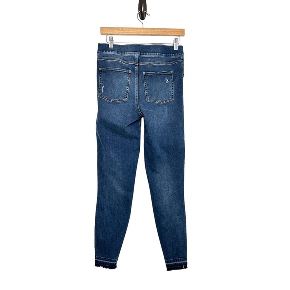 SPANX Womens Distressed Skinny Denim Legging Sz Medium Blue Medium Wash 20203R - Picture 5 of 9